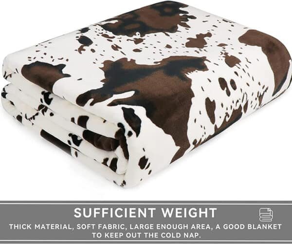 cow print blanket