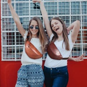 custom leather fanny packs