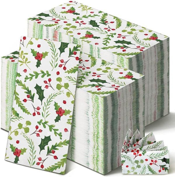 disposable christmas guest towels