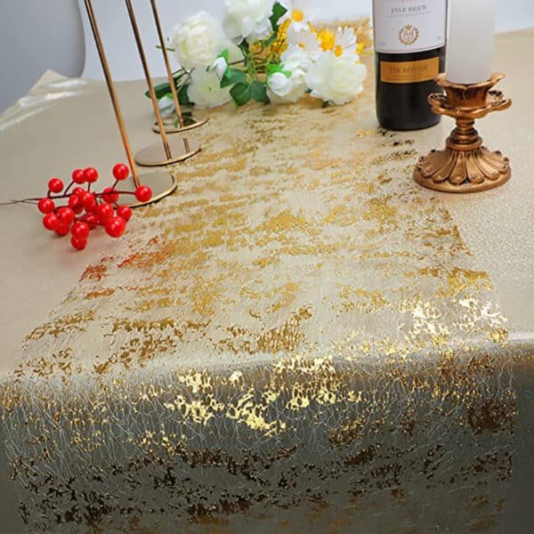 dusty blue table runner
