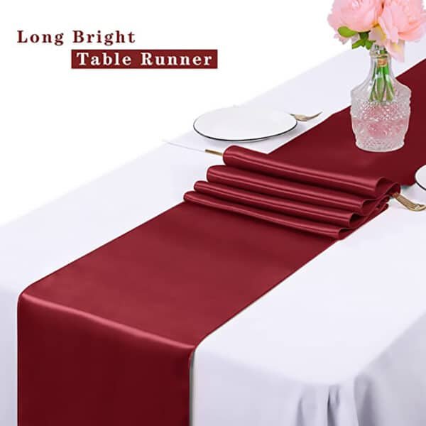 dusty blue table runner