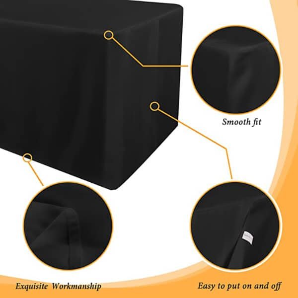 fitted plastic table covers 6ft