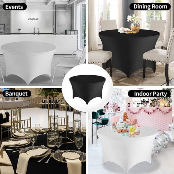 fitted tablecloths round