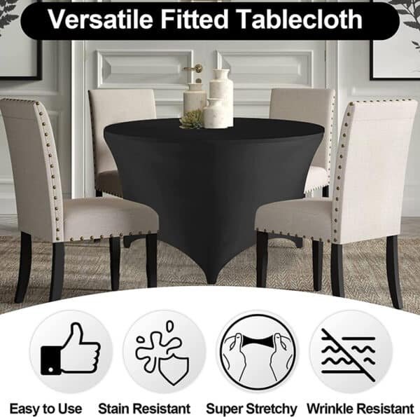 fitted tablecloths round