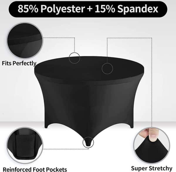 fitted tablecloths round