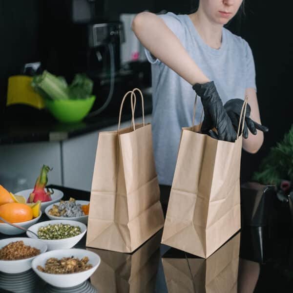 paper lunch bags with handles