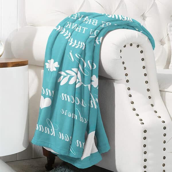 personalized blankets with words