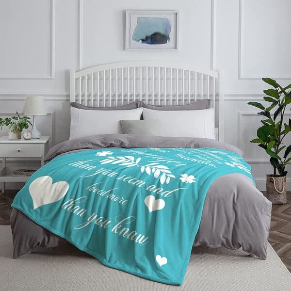 personalized blankets with words