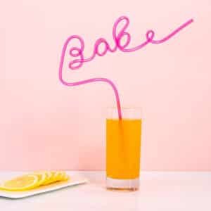 personalized name straws