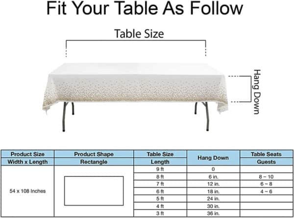 plastic fitted table covers