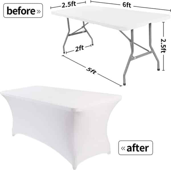 rectangular fitted plastic table covers
