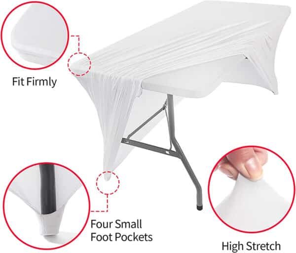 rectangular fitted plastic table covers
