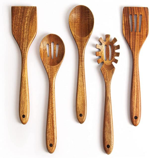 wooden kitchen utensils