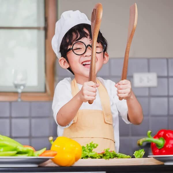 wooden kitchen utensils