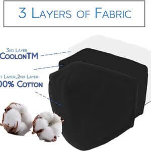 black reusable face mask