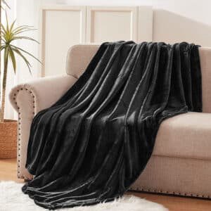 cheap black fleece blankets