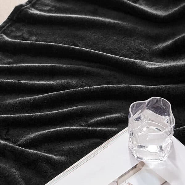 cheap black fleece blankets