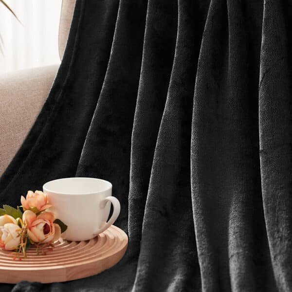 cheap black fleece blankets