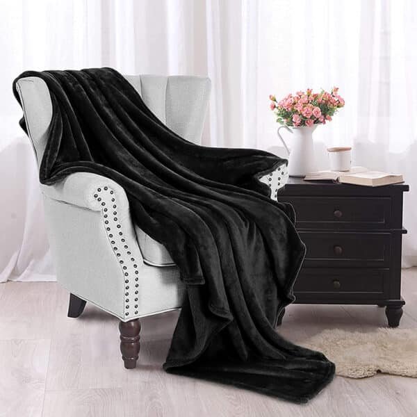 cheap black fleece blankets