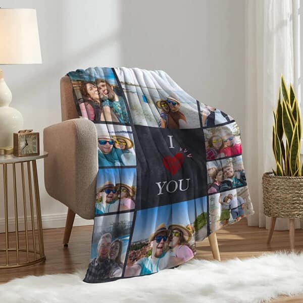 custom fleece blanket with photo