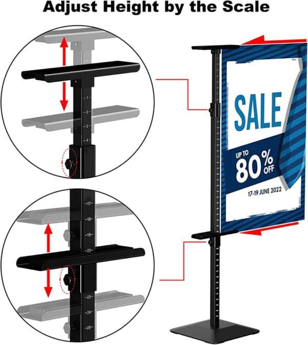 floor standing sign holder 24x36