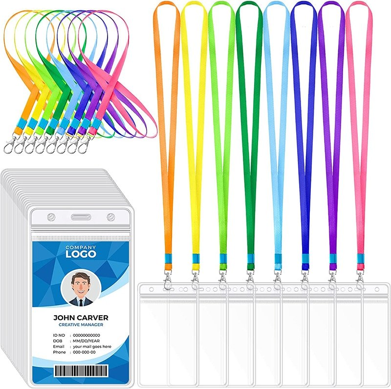 bright neon lanyards
