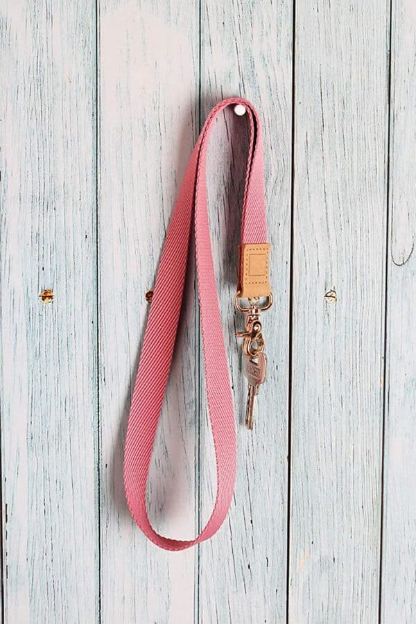 pink lanyard for keys