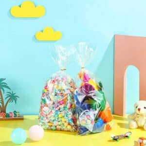 transparent plastic gift bags