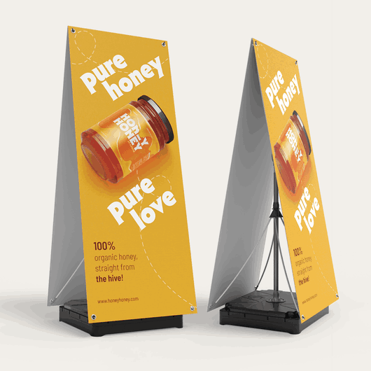outdoor retractable banner stand