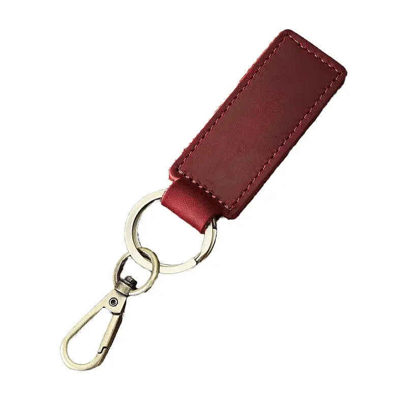 custom engraved leather keychain