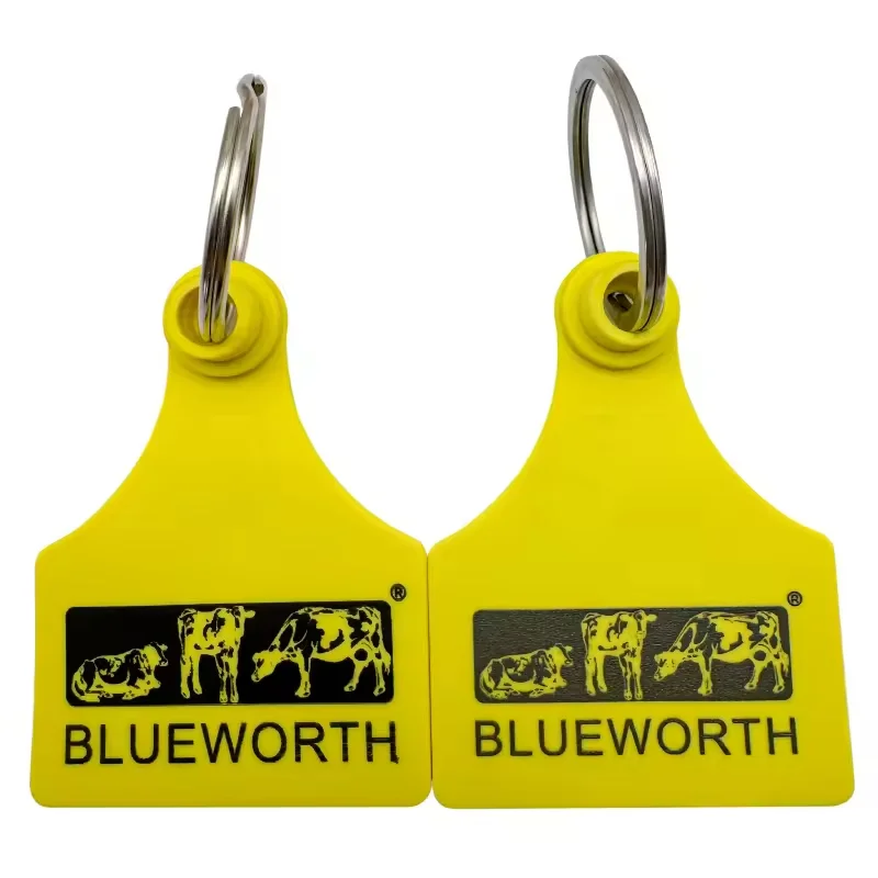 custom cattle tag keychain