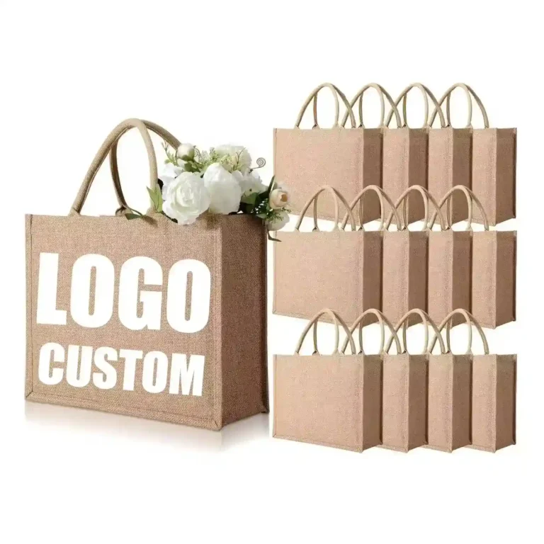 Custom jute and burlap bag styles