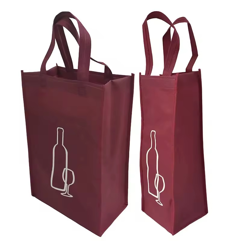 Custom reusable wine bottle bags