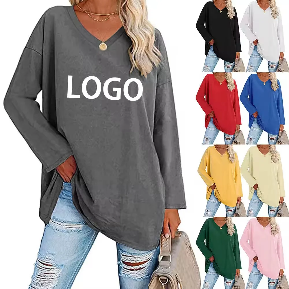 custom women's long sleeve t‑shirts