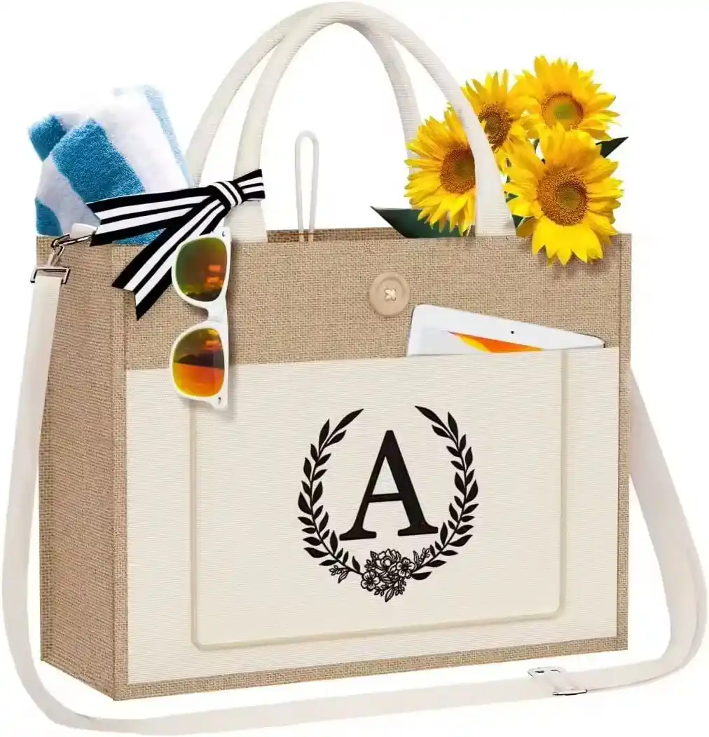 customized sun jute bag