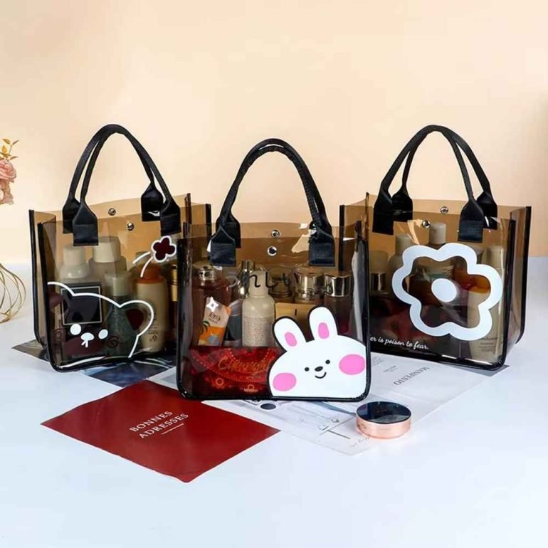 custom printed clear beach & boat tote bags​