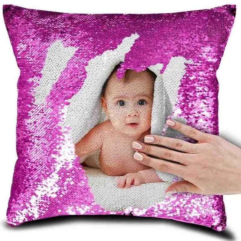 custom sequin throw pillow​