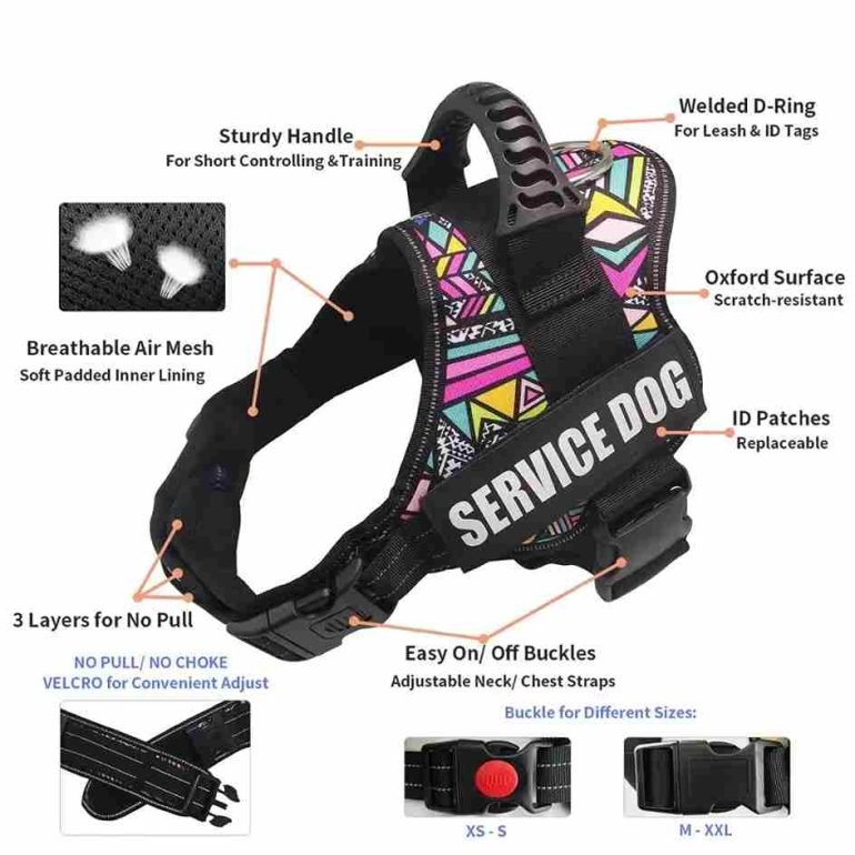 custom service dog vest harness