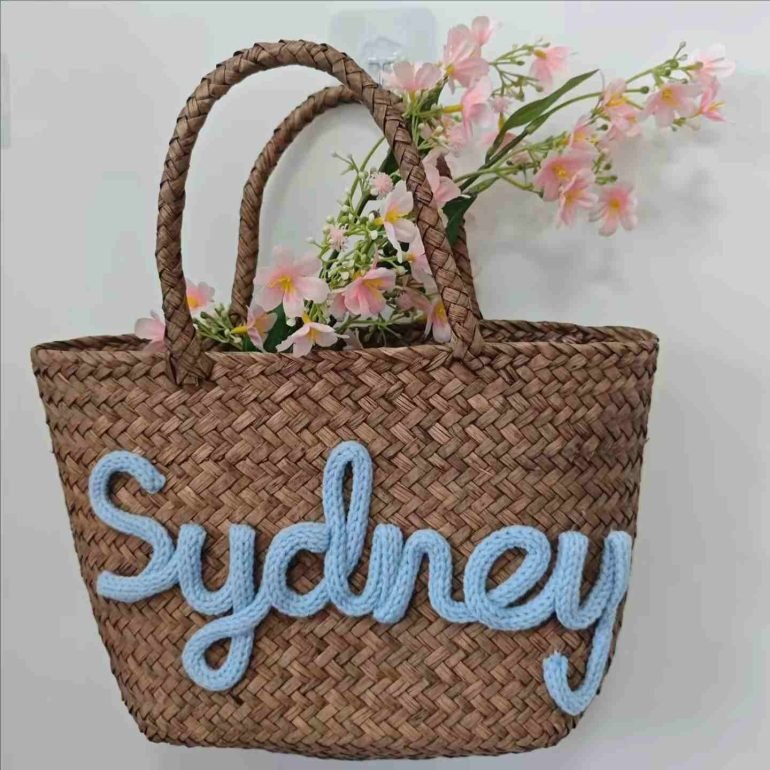 custom straw beach bag​